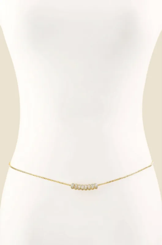 Single Strand Gold Plated Body Chain by Ettika sold by Beach Bunny