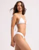 Gloria Skimpy Bottom - White Shiny Wide Rib sold by Beach Bunny