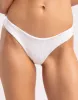 Gloria Skimpy Bottom - White Shiny Wide Rib sold by Beach Bunny