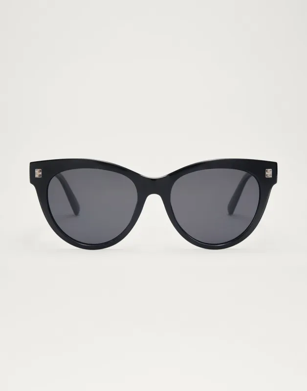 Bright Eyed Sunglasses by Z Supply - Crystal Black made by Z Supply