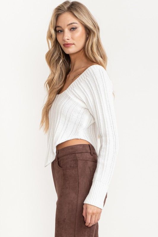Quinn Sweater by Summer Haus - White sold by Beach Bunny product image thumbnail 4