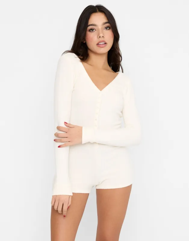 Jackson Romper - Toasted Marshmallow made by Beach Bunny