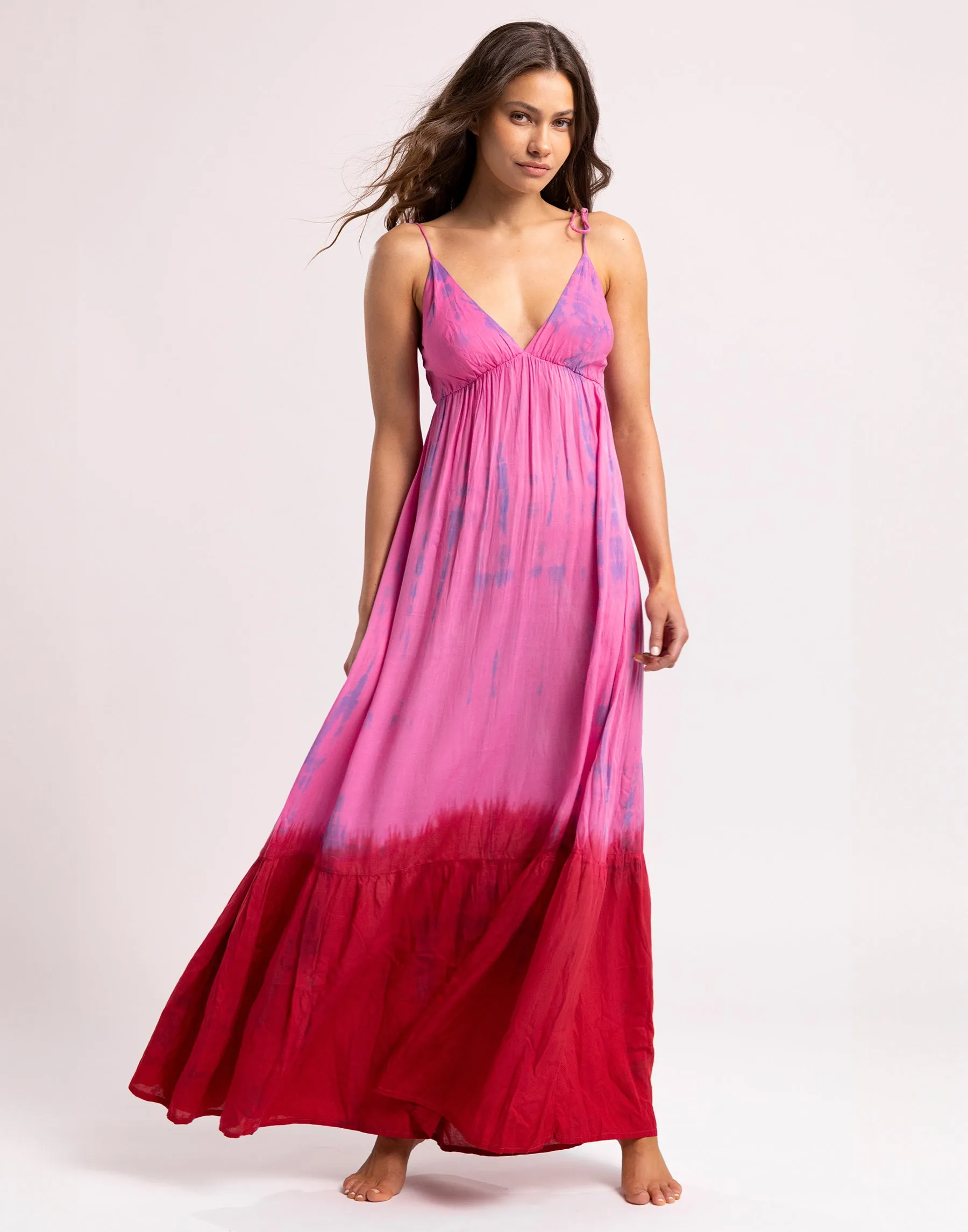 Dune Maxi Dress by Tiare Hawaii - Fuchsia Ombre sold by Beach Bunny product image thumbnail 3