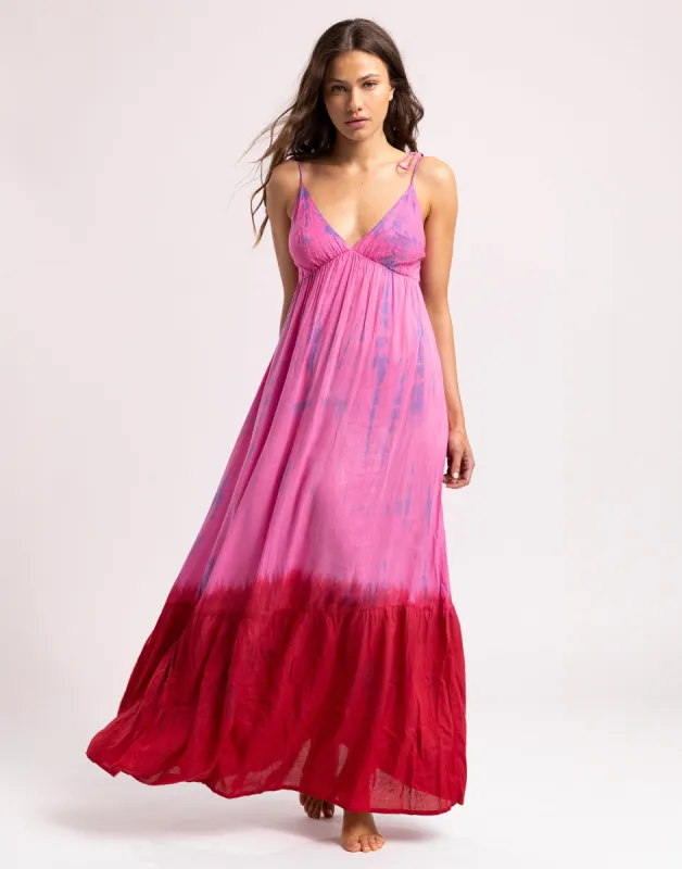 Dune Maxi Dress by Tiare Hawaii - Fuchsia Ombre made by Tiare Hawaii