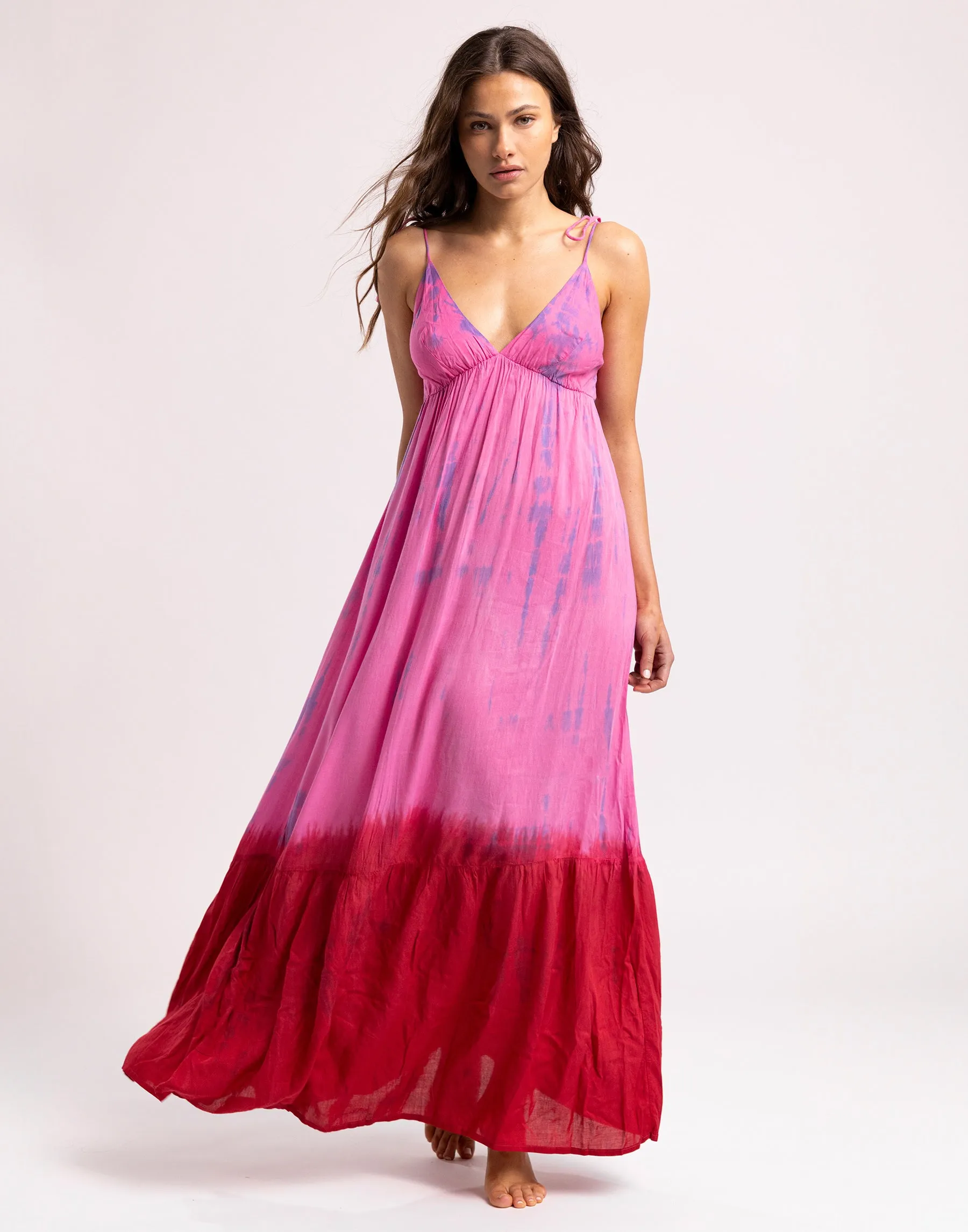 Dune Maxi Dress by Tiare Hawaii - Fuchsia Ombre sold by Beach Bunny