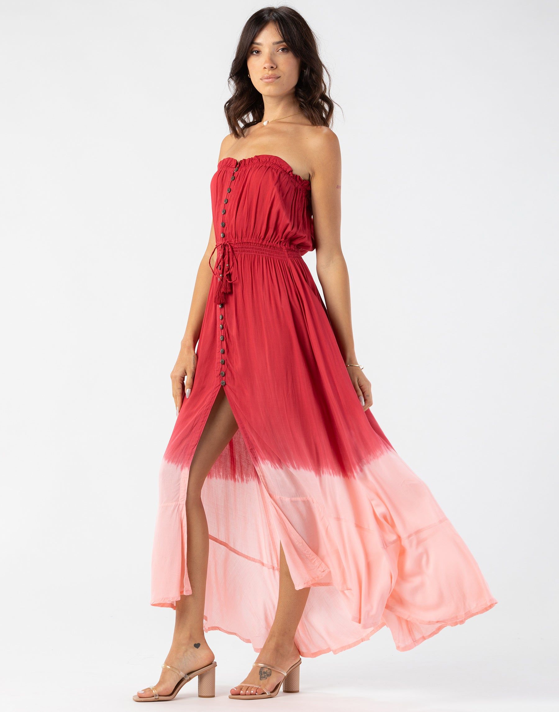 Ryden Maxi Dress by Tiare Hawaii - Ruby Peach Ombre sold by Beach Bunny product image thumbnail 2