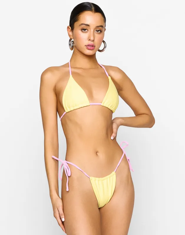 Peyton Tie Side Bottom by Summer Haus - Yellow sold by Beach Bunny
