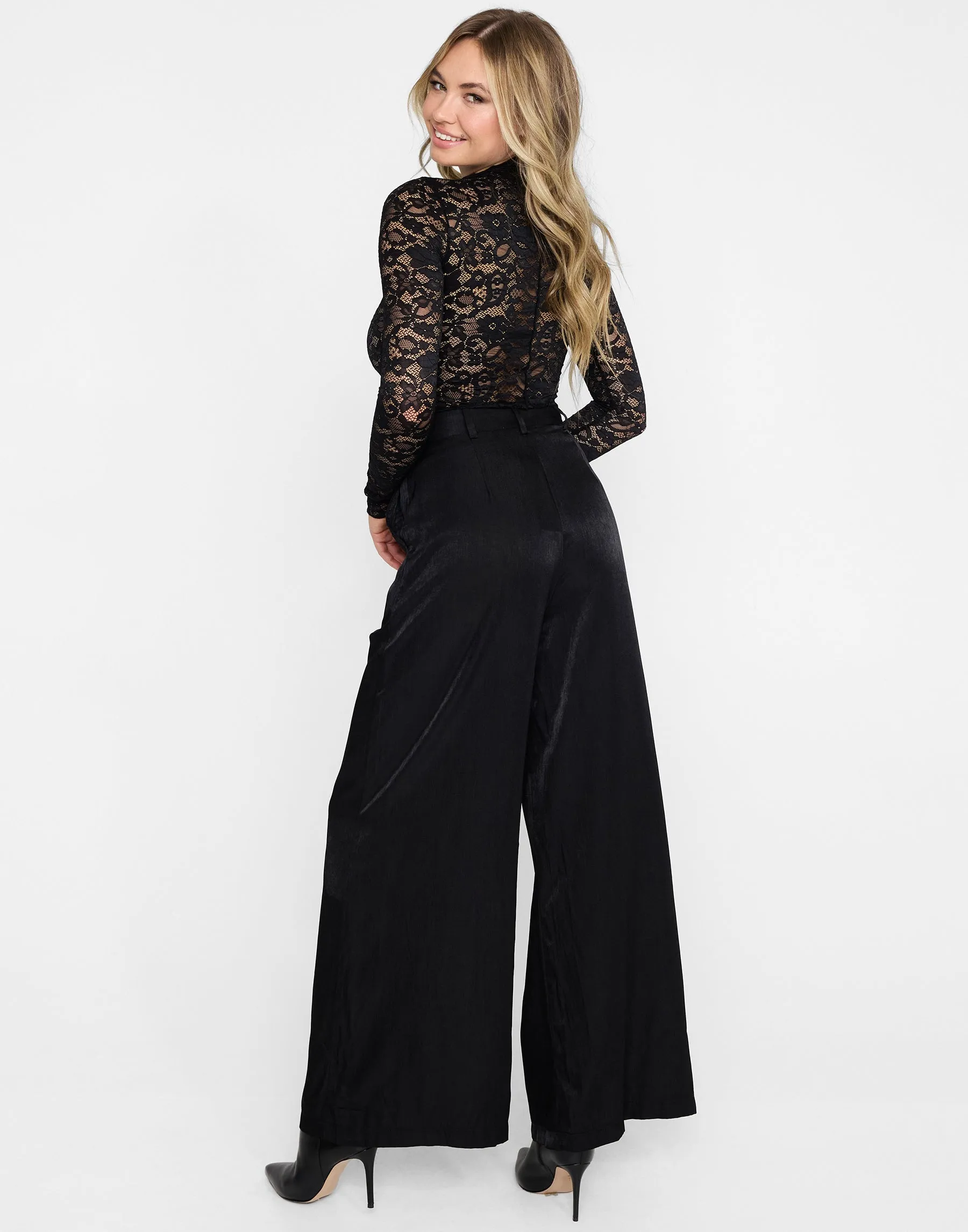Jayda Wide Leg Pant by Summer Haus - Black sold by Beach Bunny product image thumbnail 2
