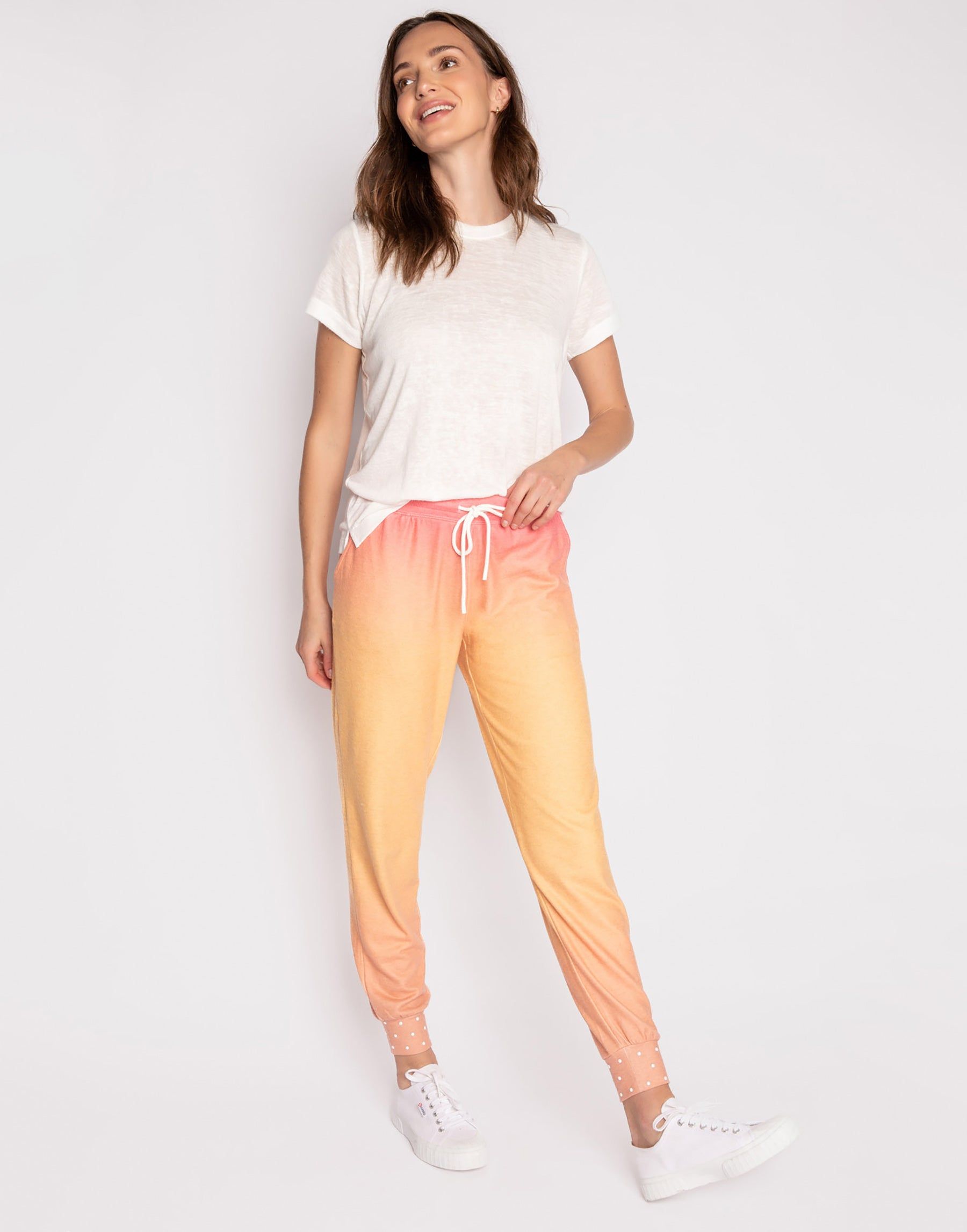 Paradise Pearls Banded Pant by P.J. Salvage - Dusty Tangerine sold by Beach Bunny product image thumbnail 6