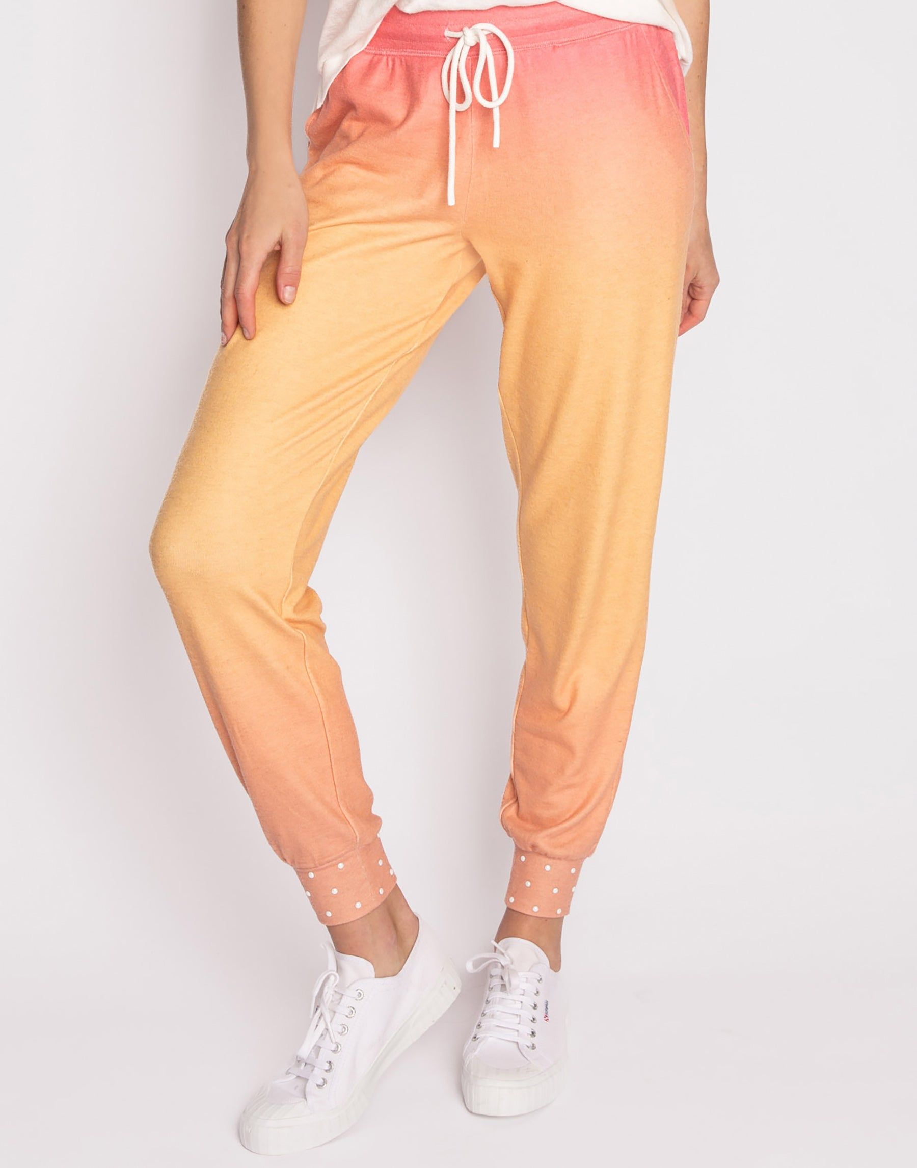 Paradise Pearls Banded Pant by P.J. Salvage - Dusty Tangerine sold by Beach Bunny