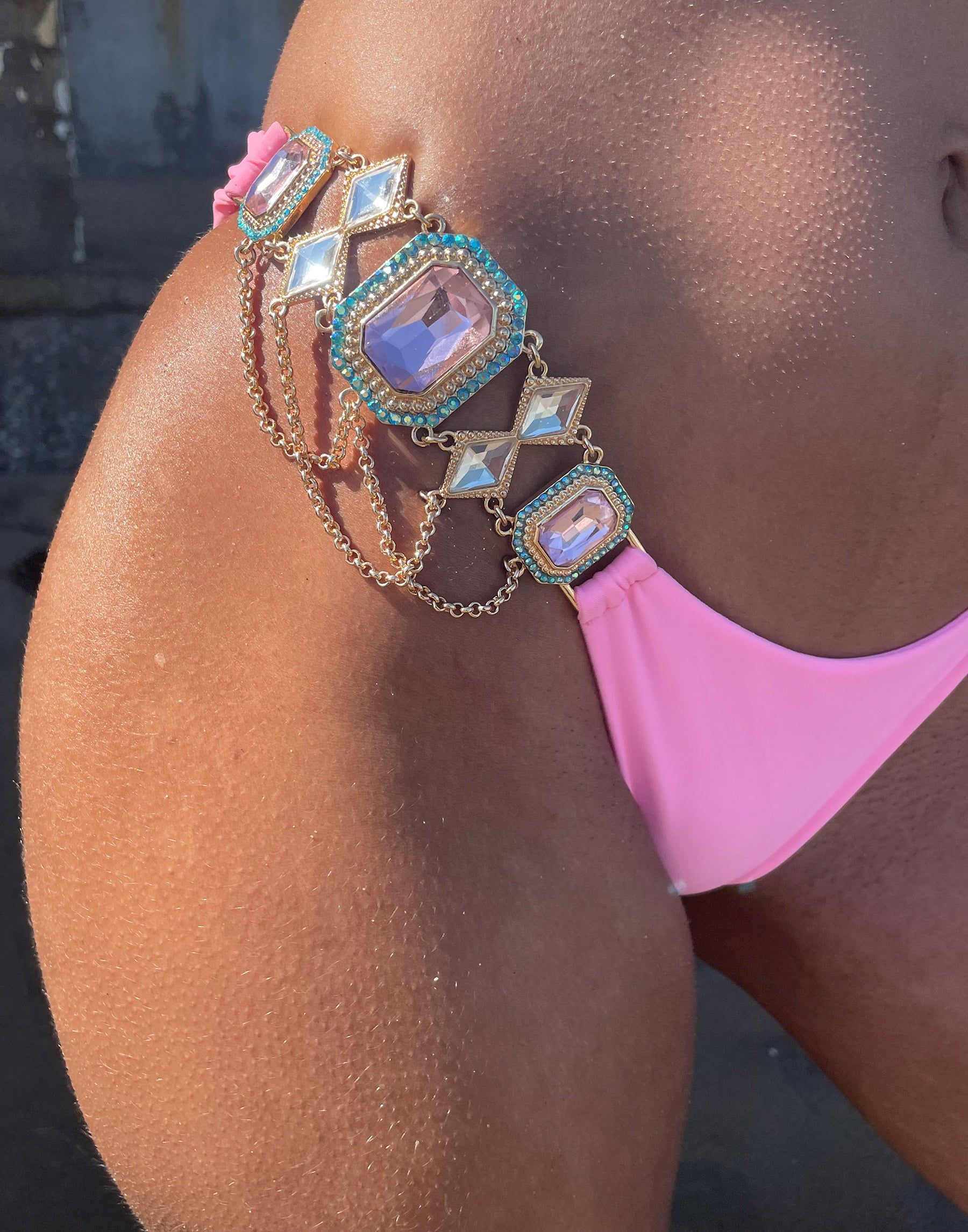 Jazmin Skimpy Bottom - Pink Splash sold by Beach Bunny