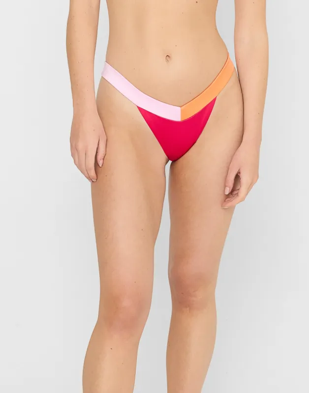 Naomi Micro Tango Bottom - Sunset Hibiscus sold by Beach Bunny