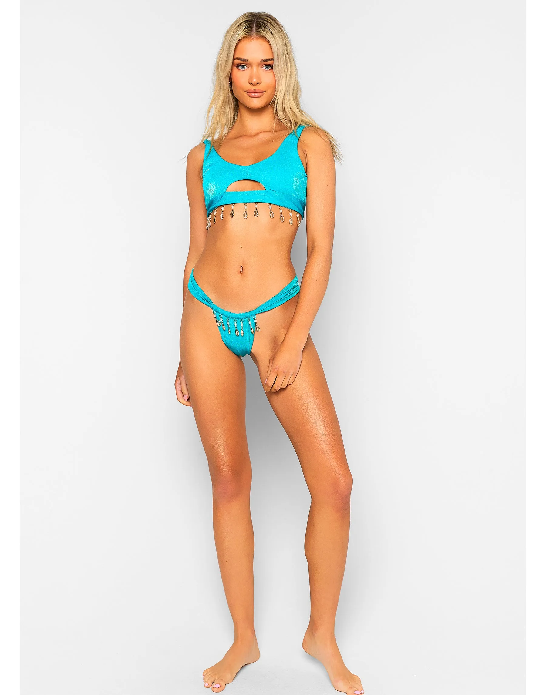 Delphin Tango Bottom - Teal sold by Beach Bunny product image thumbnail 2