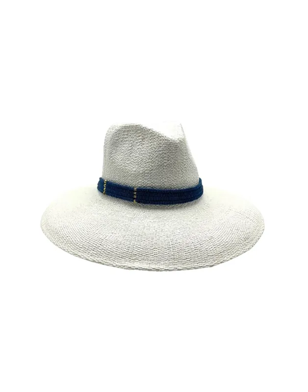 Saylor Hat by Nikki Beach - White/Navy sold by Beach Bunny