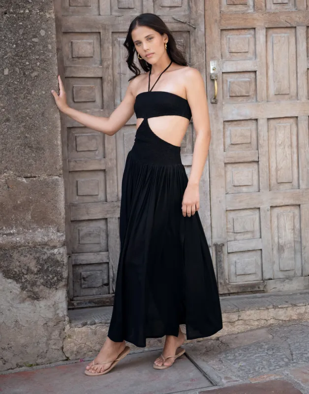 Tropez Maxi Dress by Tiare Hawaii - Black made by Tiare Hawaii