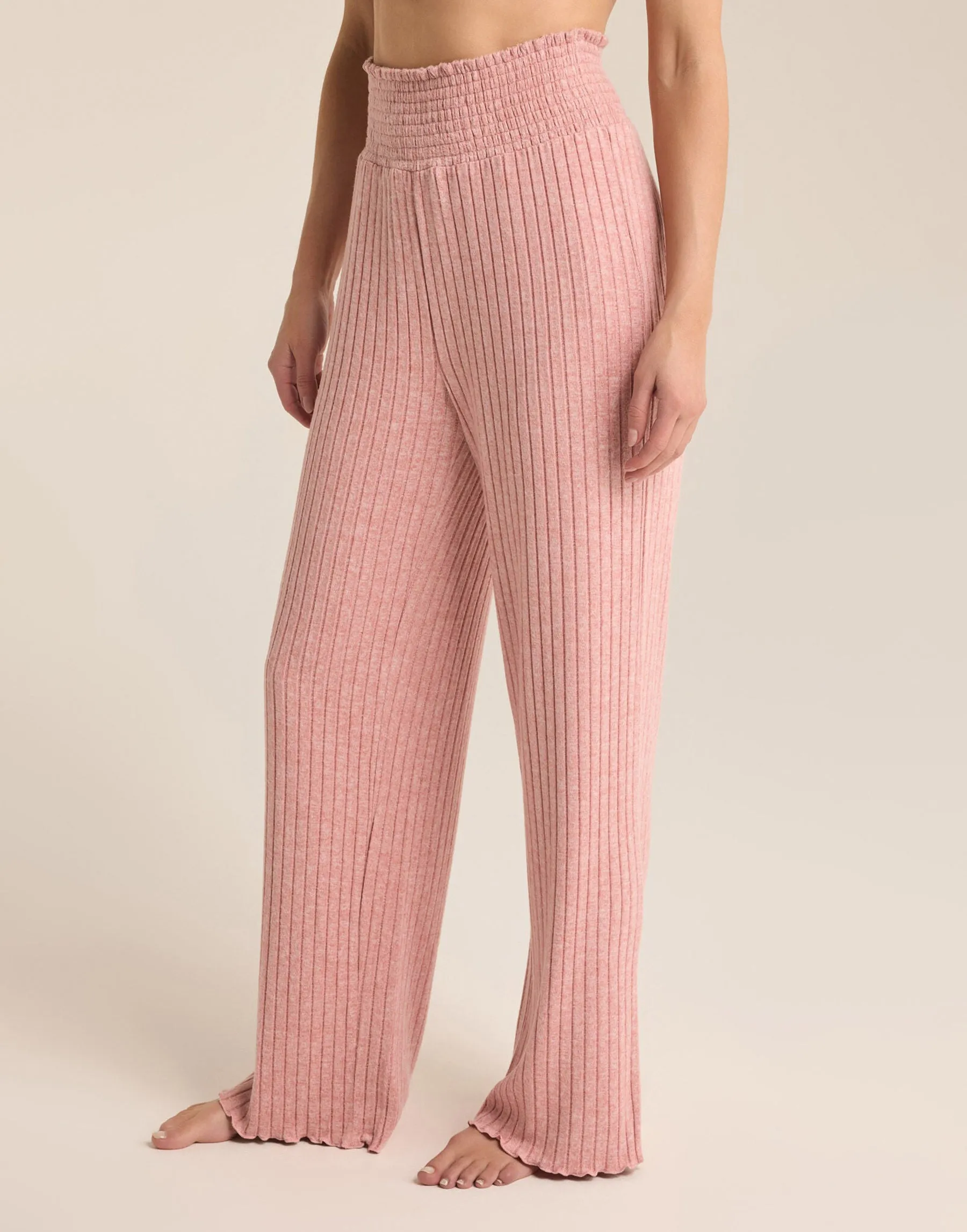 Dawn Smocked Rib Pant by Z Supply - Rosebud sold by Beach Bunny product image thumbnail 2