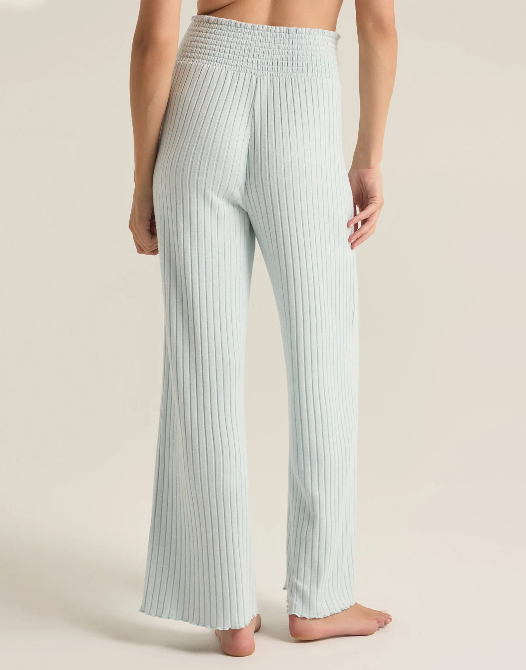 Dawn Smocked Rib Pant by Z Supply - Snowflake Blue sold by Beach Bunny product image thumbnail 3