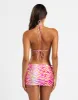 Luna Mini Skirt - Pink Multi Tiger sold by Beach Bunny