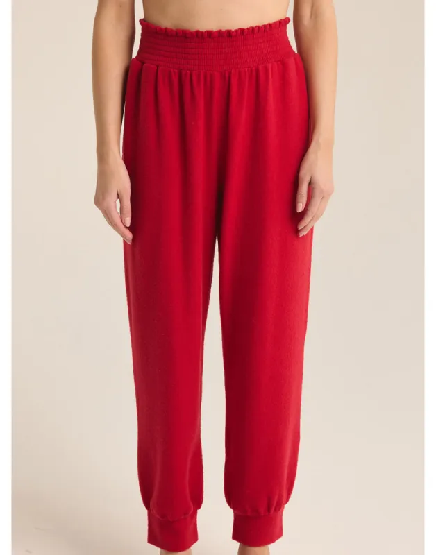 Holly Dream Jogger by Z Supply - Haute Red sold by Beach Bunny