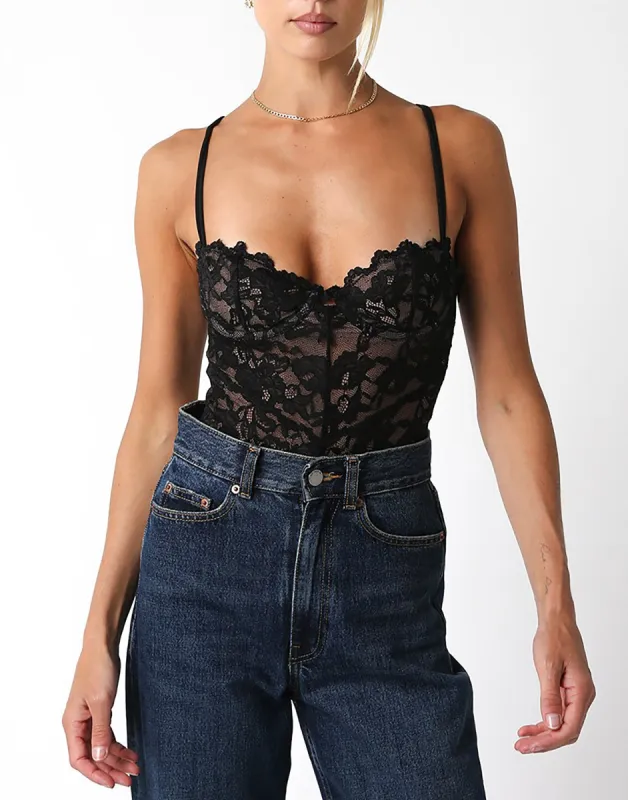 Sienna Bodysuit by Summer Haus - Black made by Beach Bunny