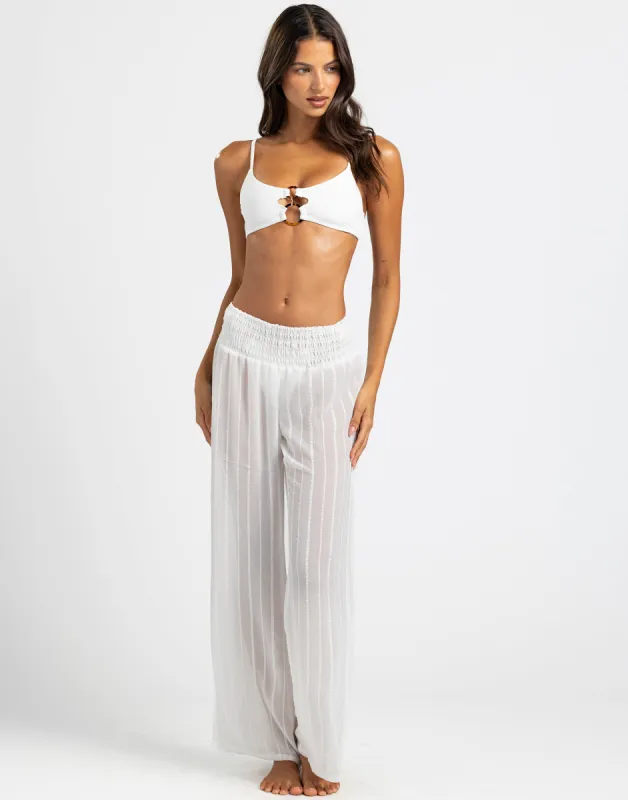 Evelyn Pant - White sold by Beach Bunny