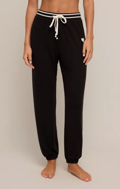 Mon Amour Jogger by Z Supply - Black sold by Beach Bunny
