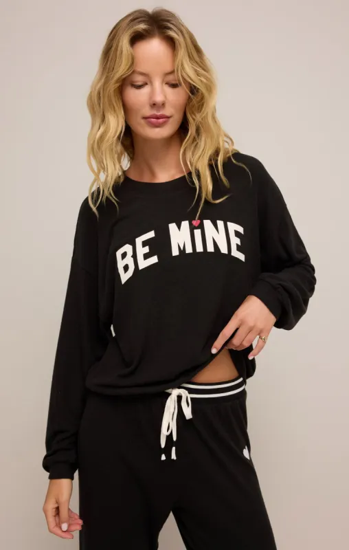 Be Mine Long Sleeve Top by Z Supply - Black sold by Beach Bunny