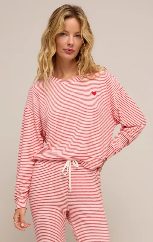 Bisous Stripe Long Sleeve Top by Z Supply - Rendezvous sold by Beach Bunny