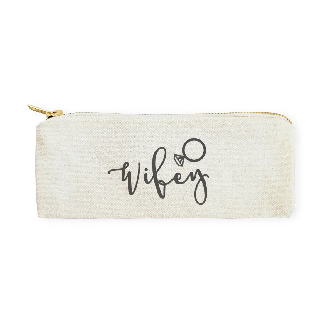 Wifey Cotton Canvas Pencil Case and Travel Pouch sold by Beach Bunny
