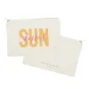 Sunkissed Cotton Canvas Cosmetic Bag sold by Beach Bunny