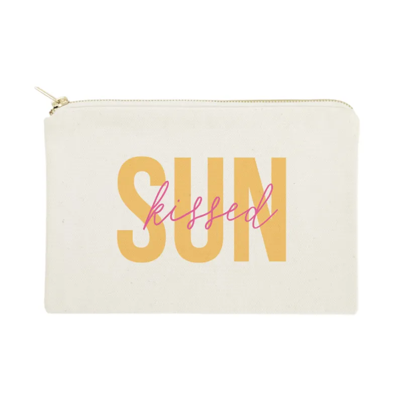 Sunkissed Cotton Canvas Cosmetic Bag sold by Beach Bunny