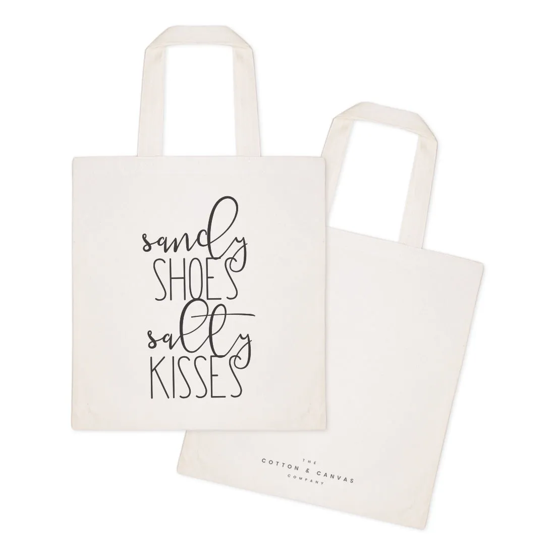 Sandy Shoes and Salty Kisses Cotton Canvas Tote Bag sold by Beach Bunny product image thumbnail 2