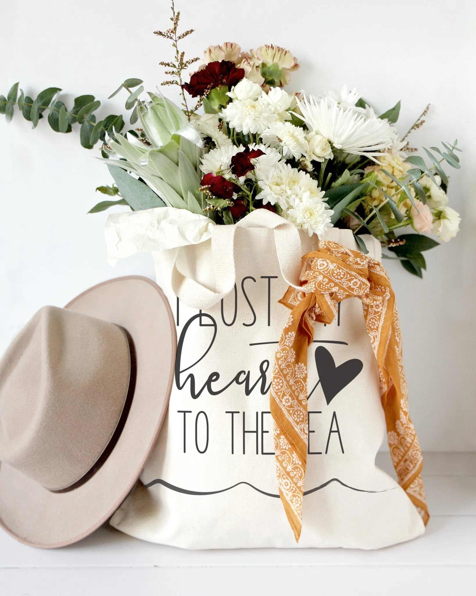 I Lost My Heart to the Sea Cotton Canvas Tote Bag sold by Beach Bunny product image thumbnail 4