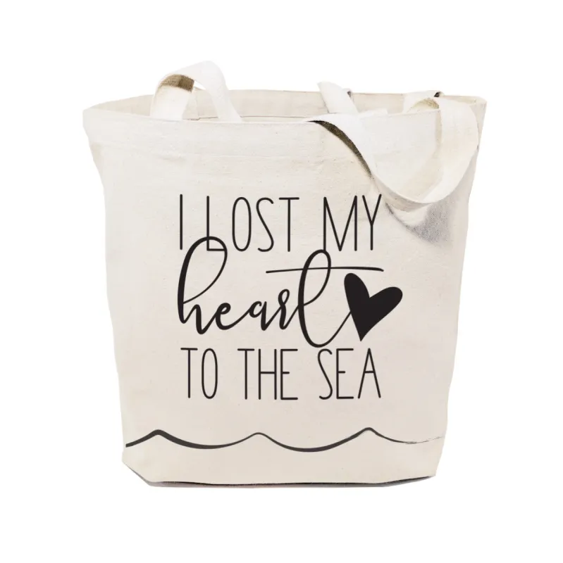I Lost My Heart to the Sea Cotton Canvas Tote Bag made by Beach Bunny