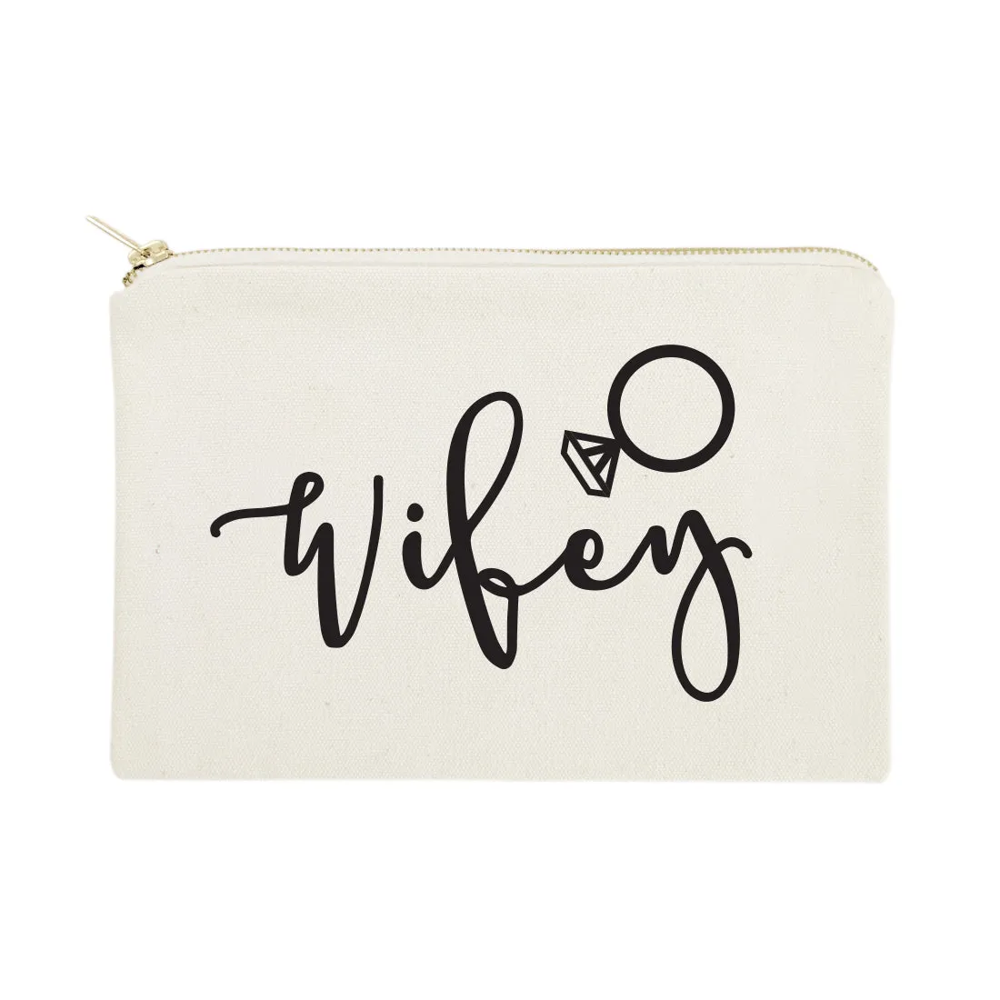 Wifey Cotton Canvas Cosmetic Bag sold by Beach Bunny