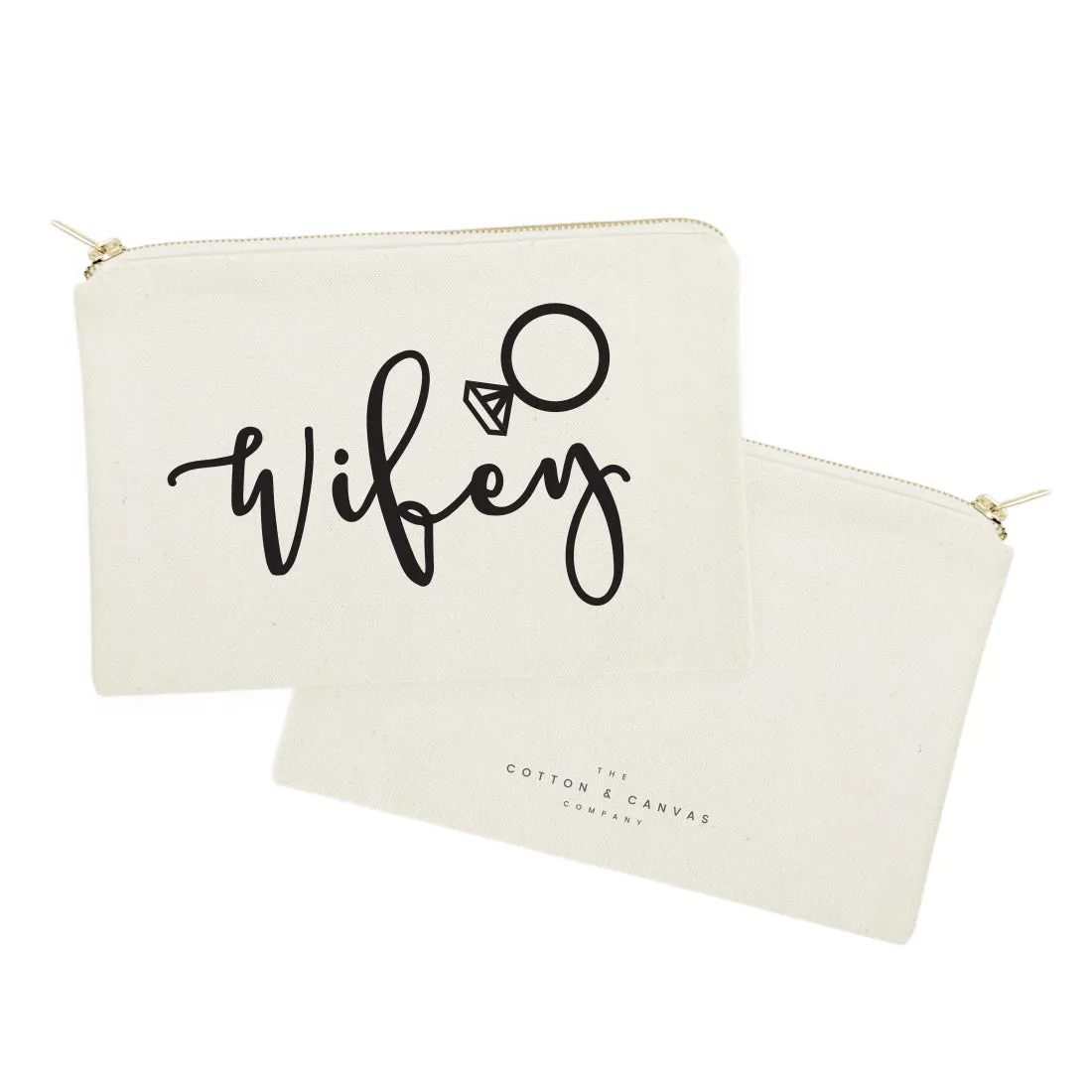 Wifey Cotton Canvas Cosmetic Bag sold by Beach Bunny product image thumbnail 2