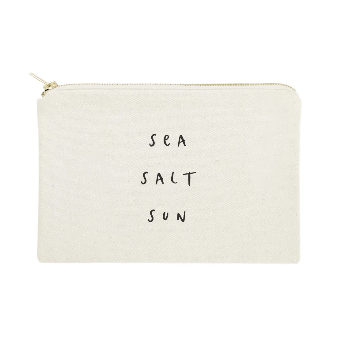 Sea Salt Sun Cotton Canvas Cosmetic Bag sold by Beach Bunny