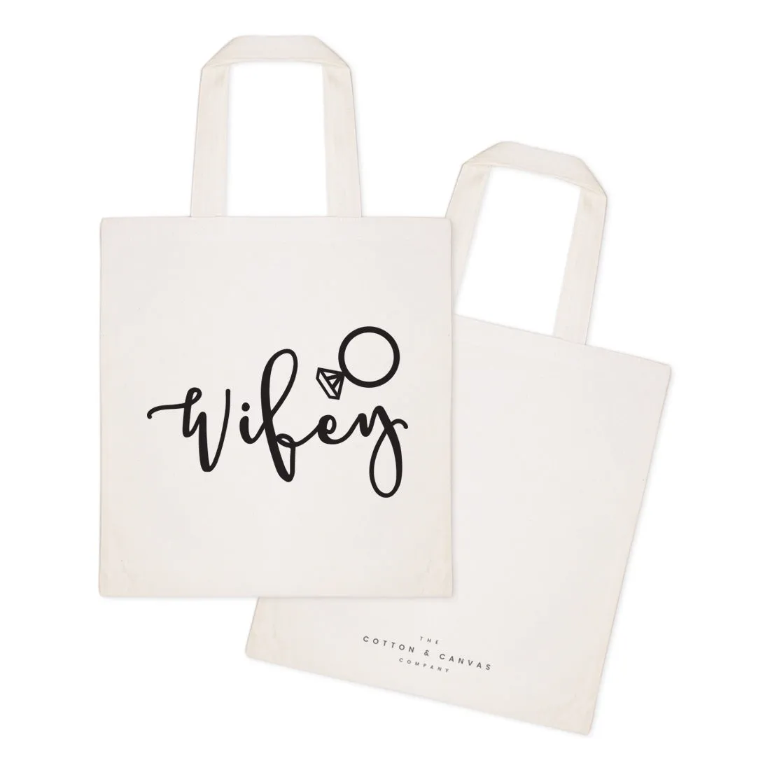 Wifey Wedding Cotton Canvas Tote Bag sold by Beach Bunny product image thumbnail 2