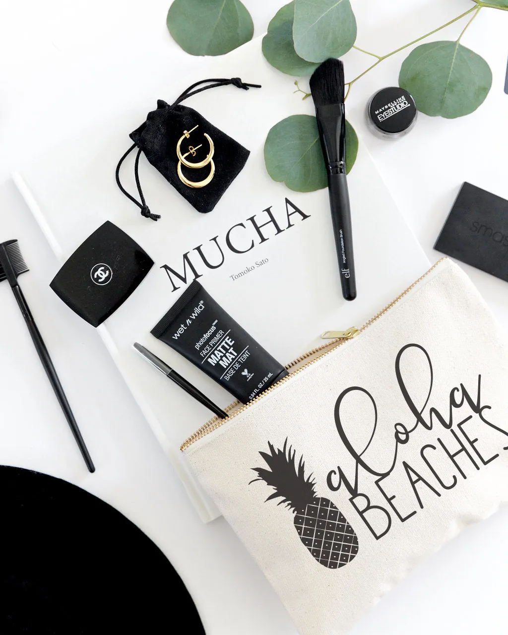 Aloha Beaches Cotton Canvas Cosmetic Bag sold by Beach Bunny product image thumbnail 4