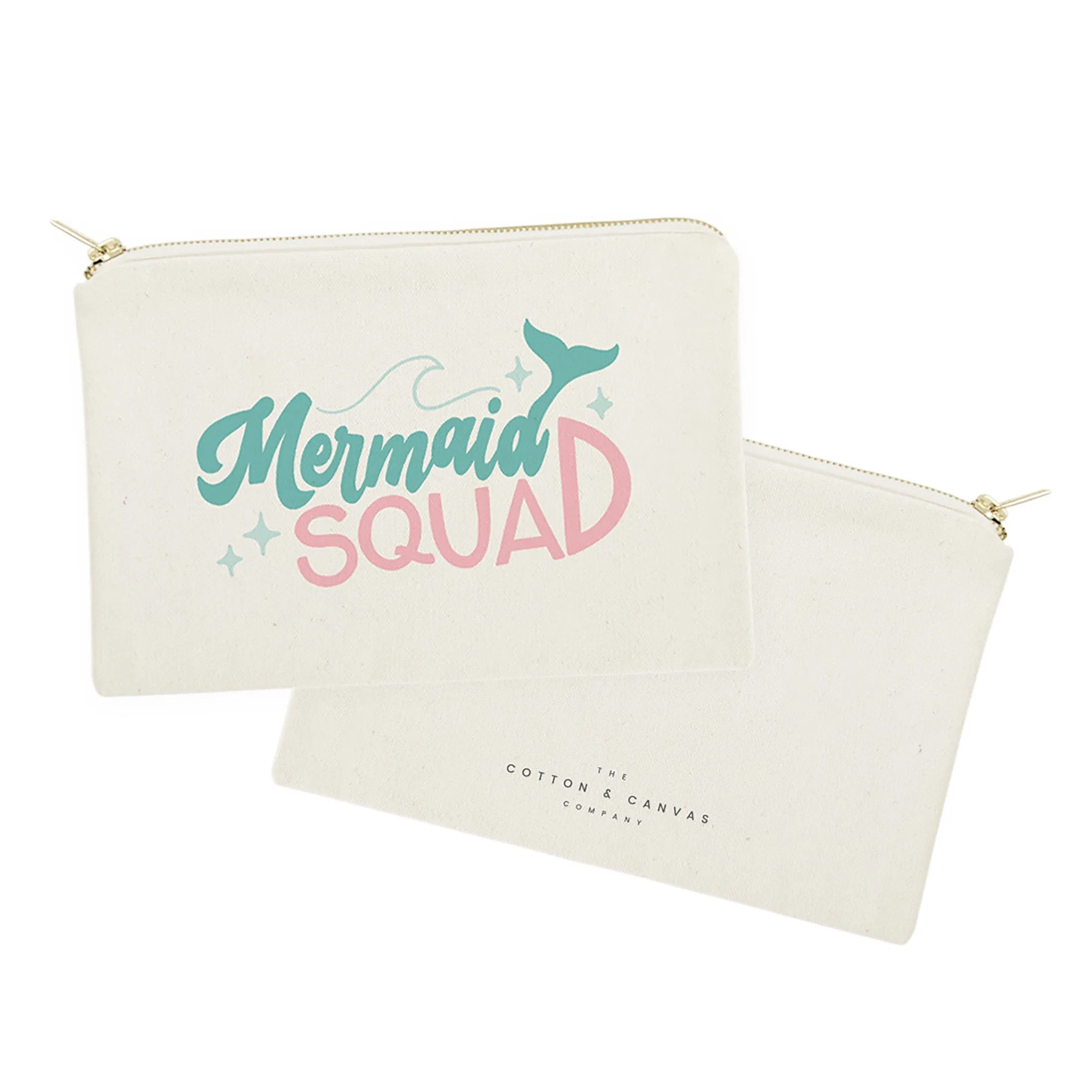 Mermaid Squad Cotton Canvas Cosmetic Bag sold by Beach Bunny product image thumbnail 2