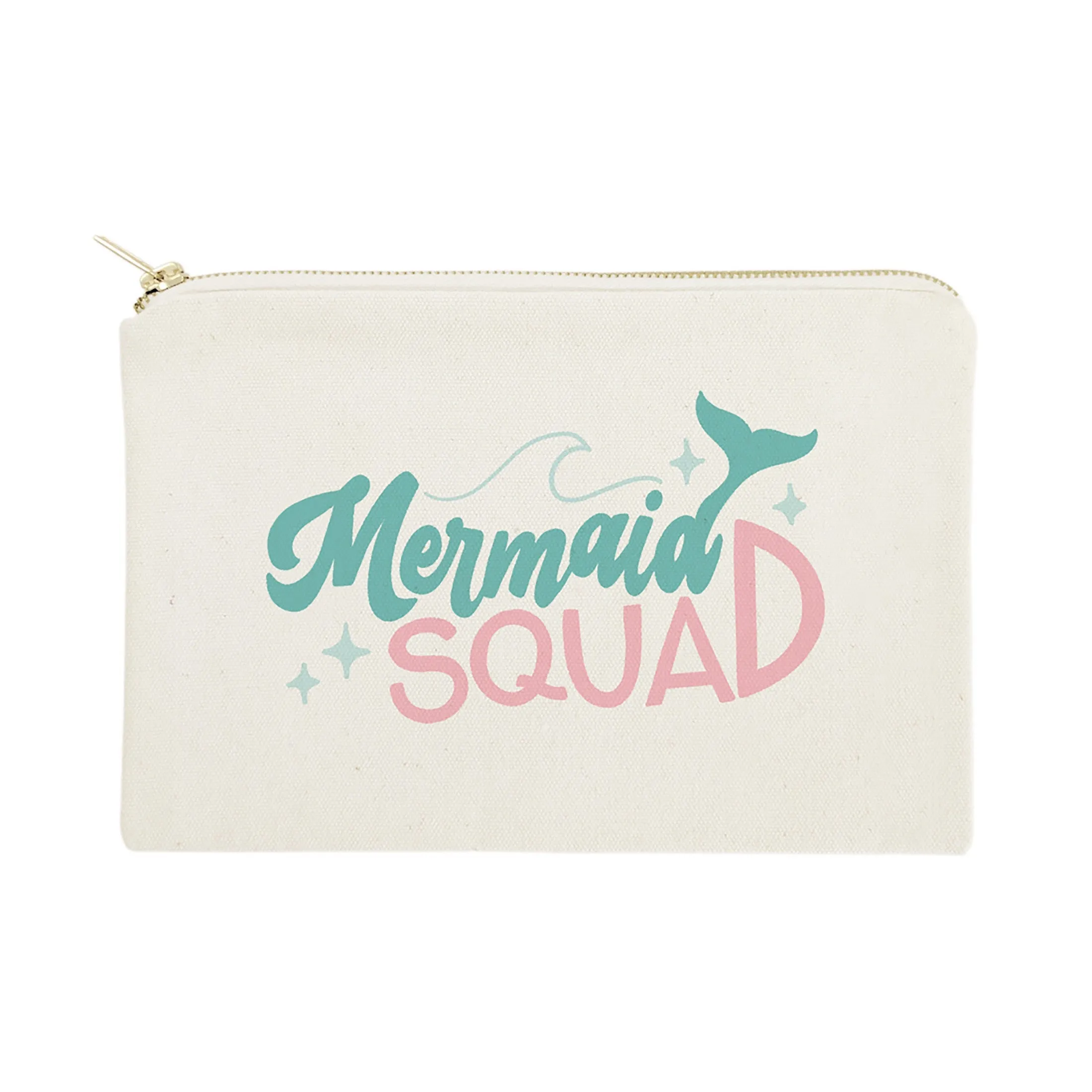Mermaid Squad Cotton Canvas Cosmetic Bag sold by Beach Bunny