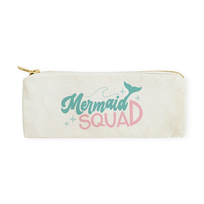 Mermaid Squad Cotton Canvas Pencil Case sold by Beach Bunny