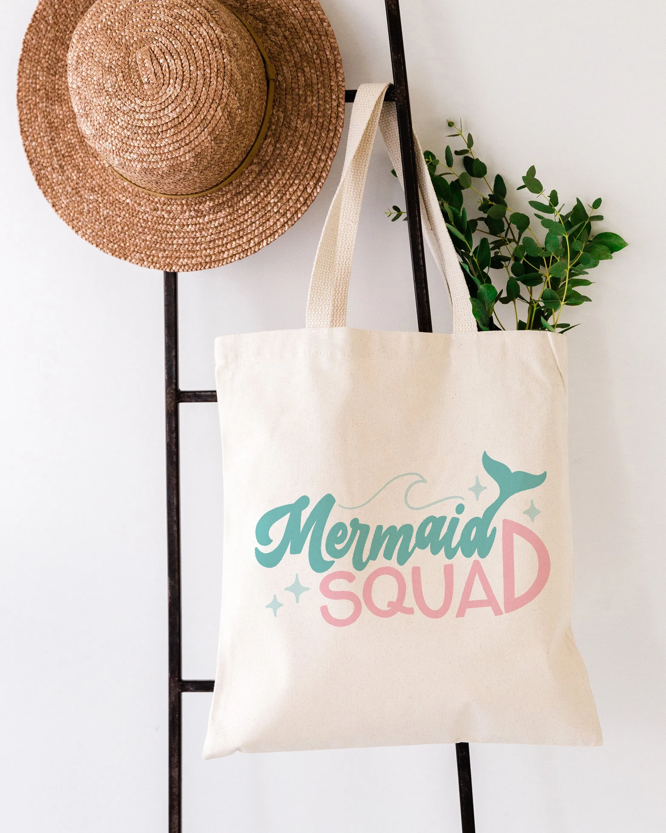 Mermaid Squad Cotton Canvas Tote Bag sold by Beach Bunny product image thumbnail 3