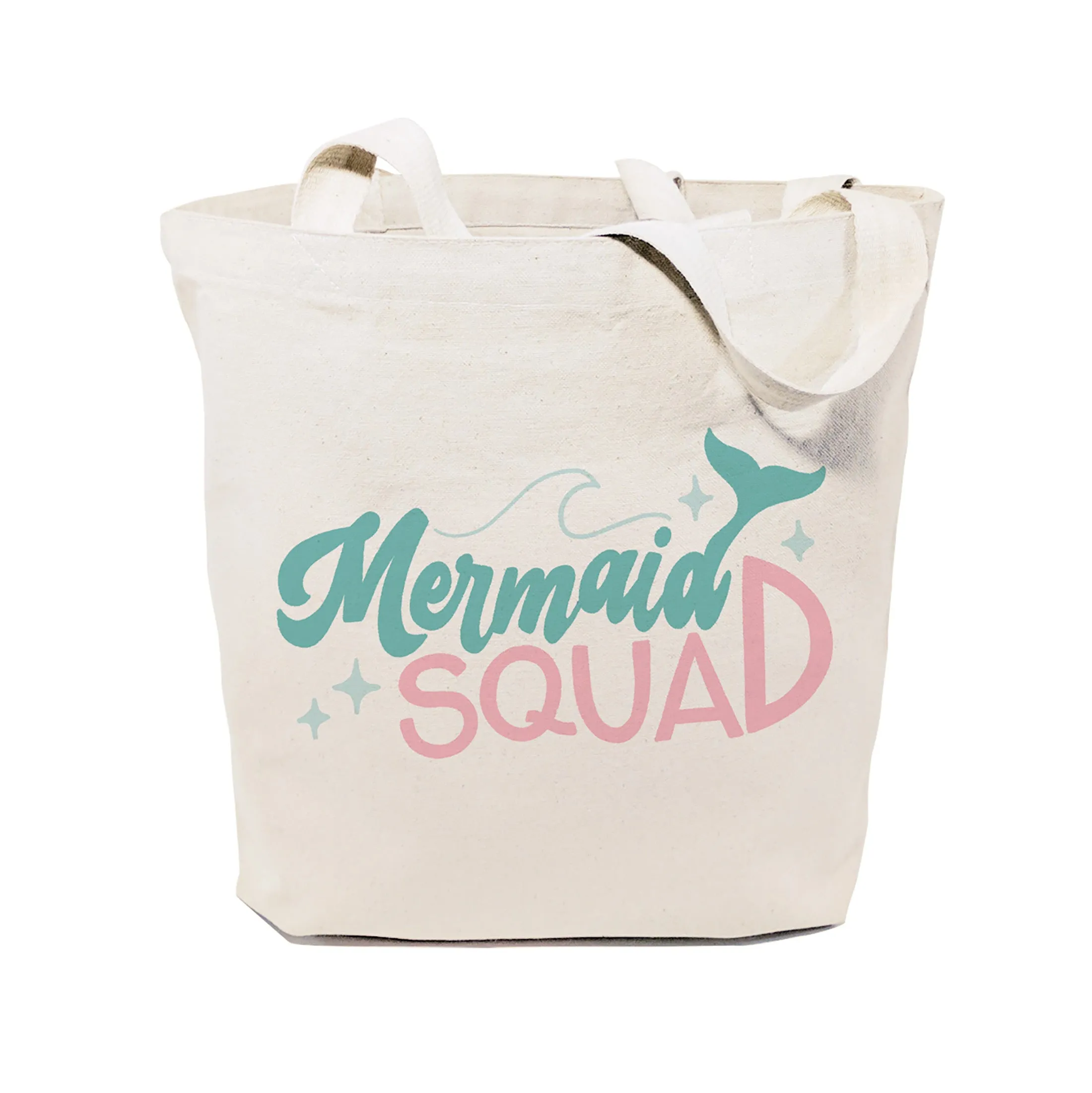 Mermaid Squad Cotton Canvas Tote Bag sold by Beach Bunny