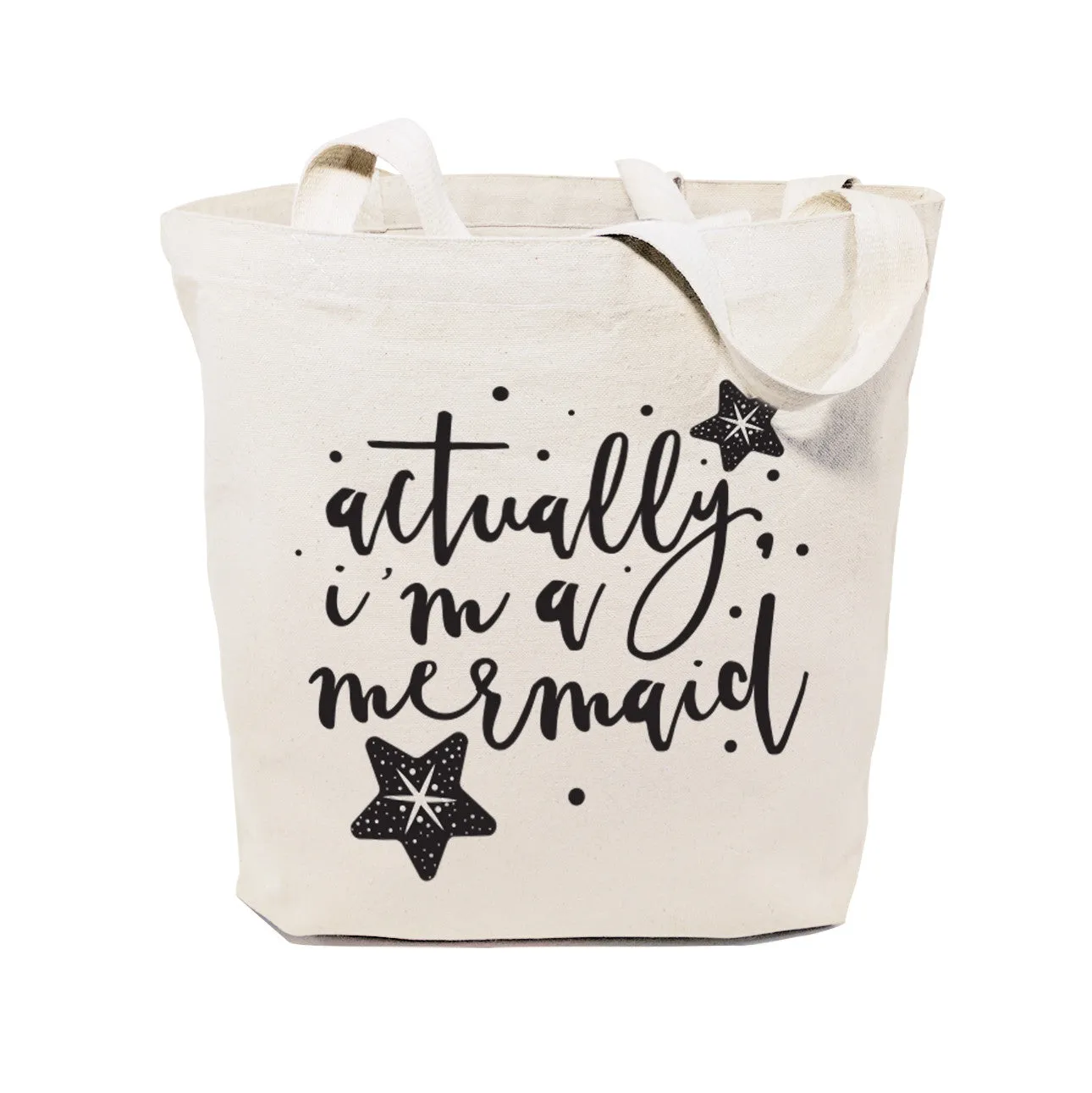 Actually, I'm a Mermaid Cotton Canvas Tote Bag sold by Beach Bunny