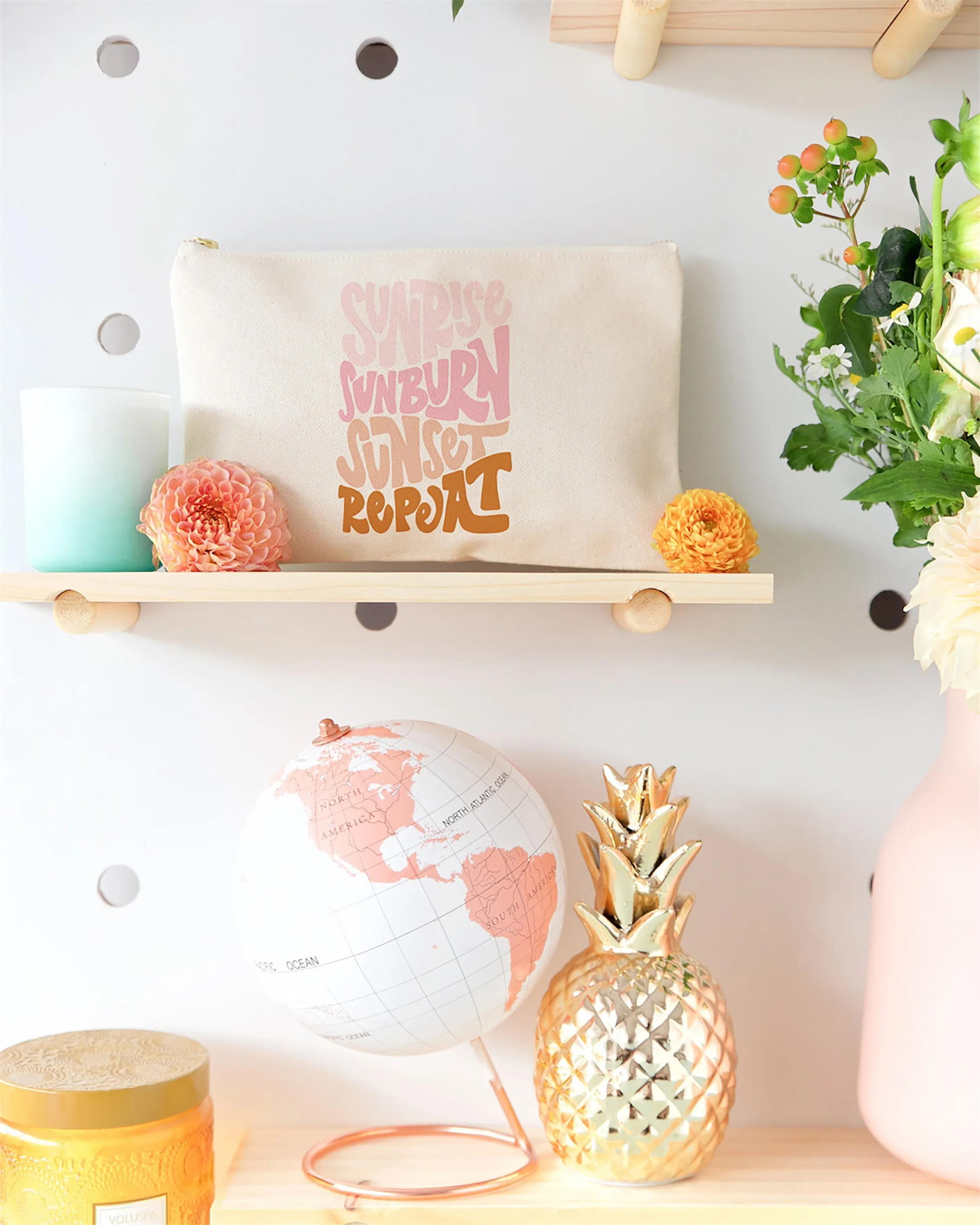 Sunrise Sunburn Sunset Repeat Cotton Canvas Cosmetic Bag sold by Beach Bunny product image thumbnail 3