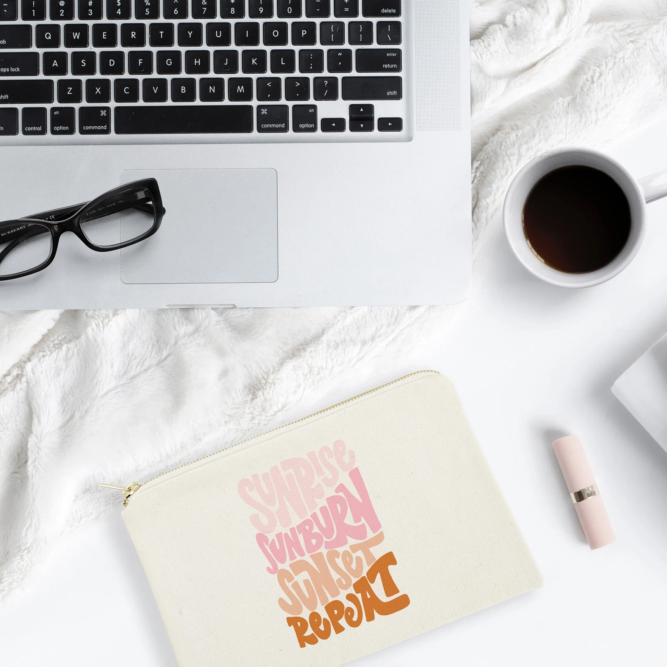 Sunrise Sunburn Sunset Repeat Cotton Canvas Cosmetic Bag sold by Beach Bunny product image thumbnail 4