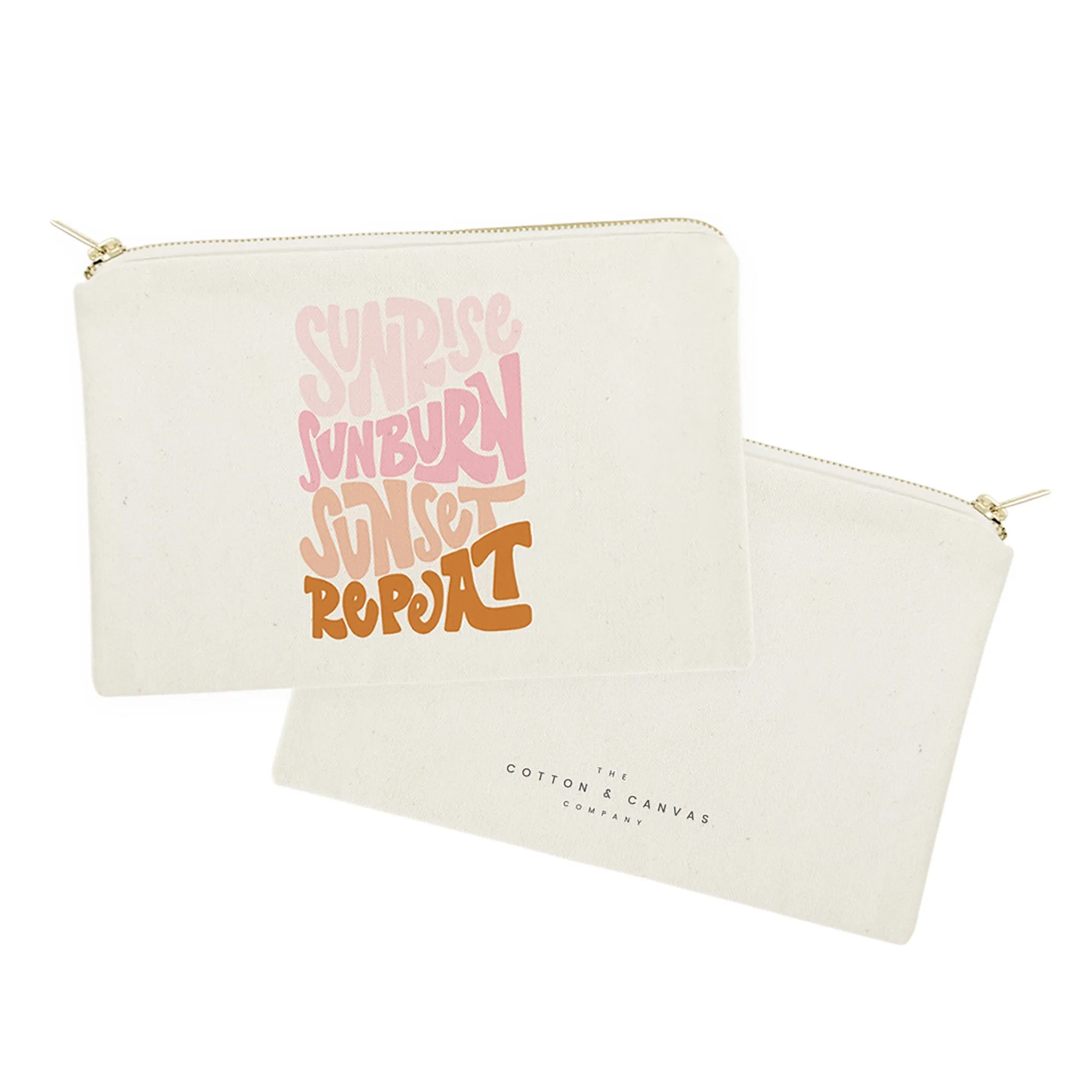 Sunrise Sunburn Sunset Repeat Cotton Canvas Cosmetic Bag sold by Beach Bunny product image thumbnail 2