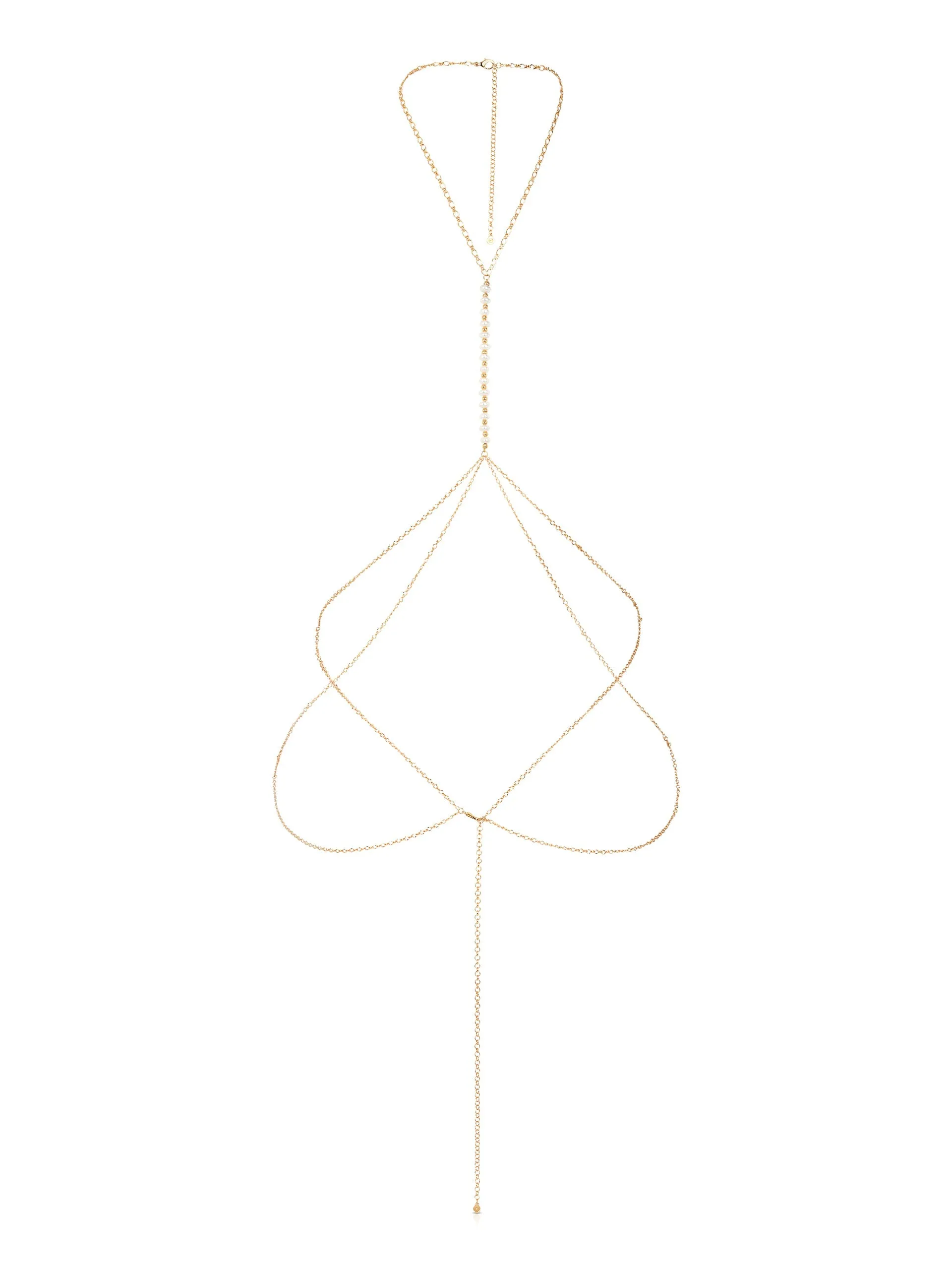 Freshwater Pearl Line Body Chain sold by Beach Bunny