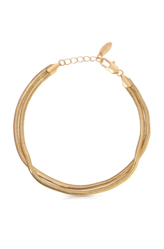 Slinky Snake Double Chain Anklet sold by Beach Bunny